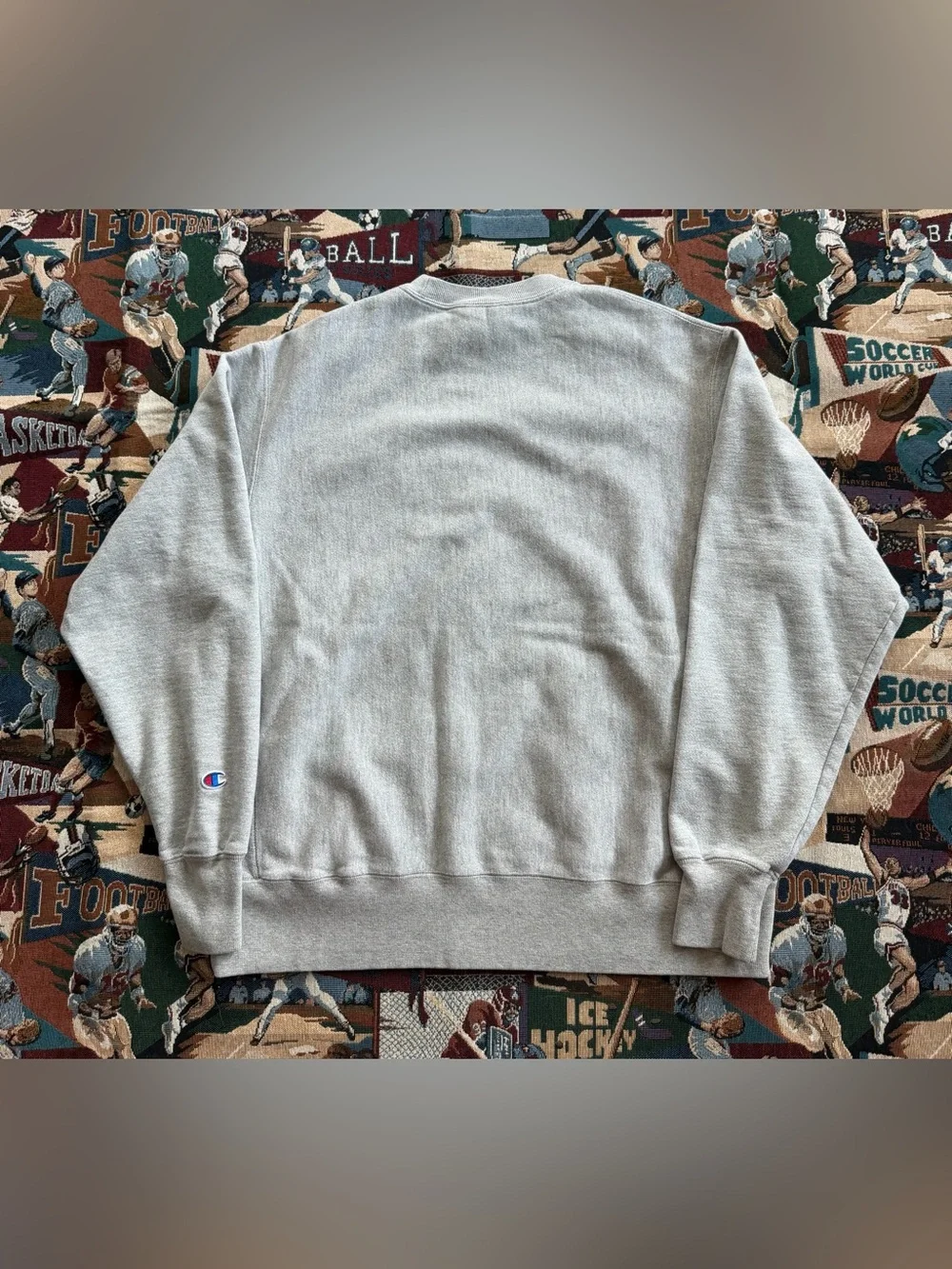 Y2K Vintage Men’s Gray Champion Reverse Weave Blank Crewneck Sweatshirt